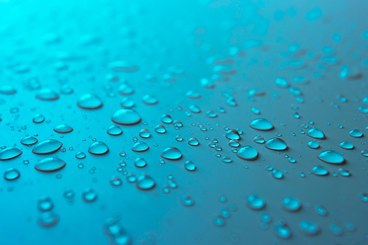 water droplets macro